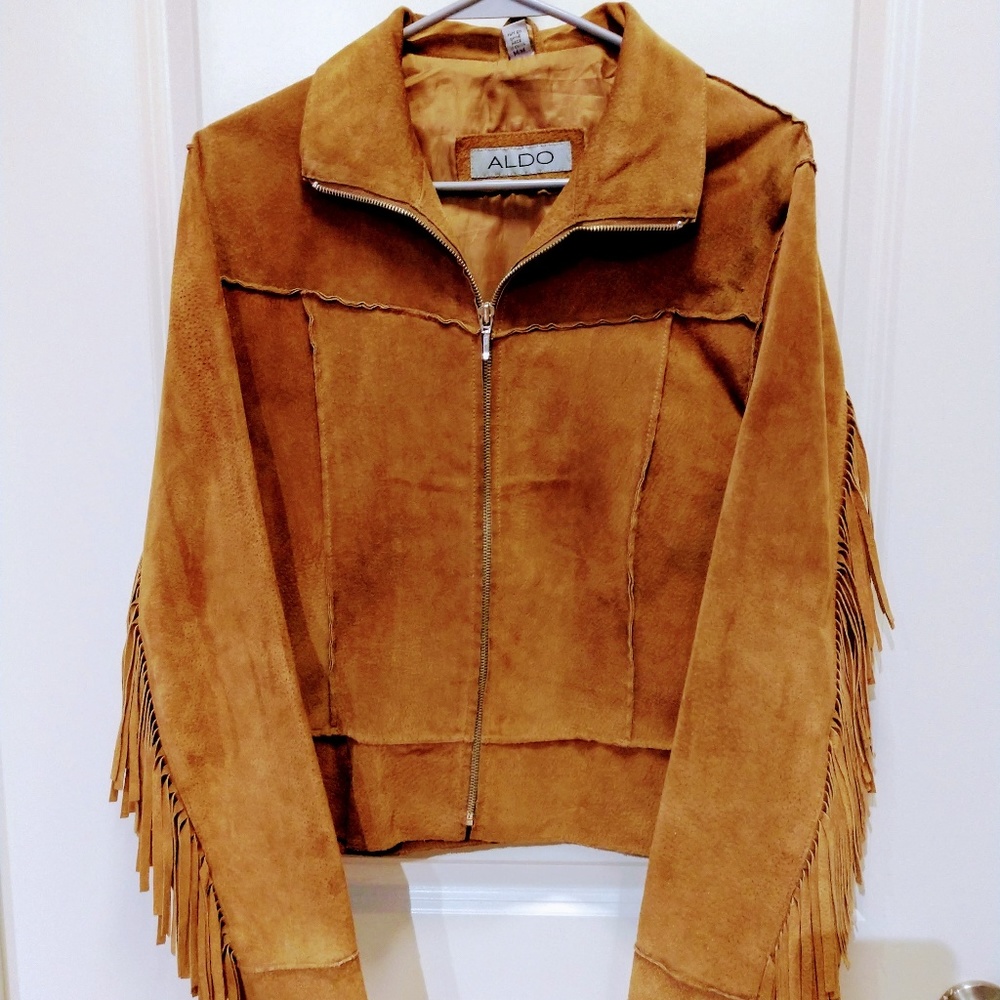 Vintage Fringe Leather Jacket